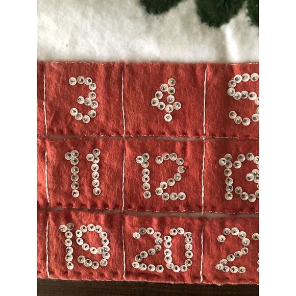Bucilla Felt 70’s Advent Calendar Christmas Tree Sultana...
